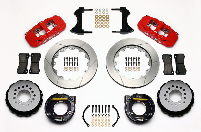 Wilwood - Kit de freno trasero grande AERO4 para Chevy/GMC C10 1963-1986 - Rotores de 14 pulgadas