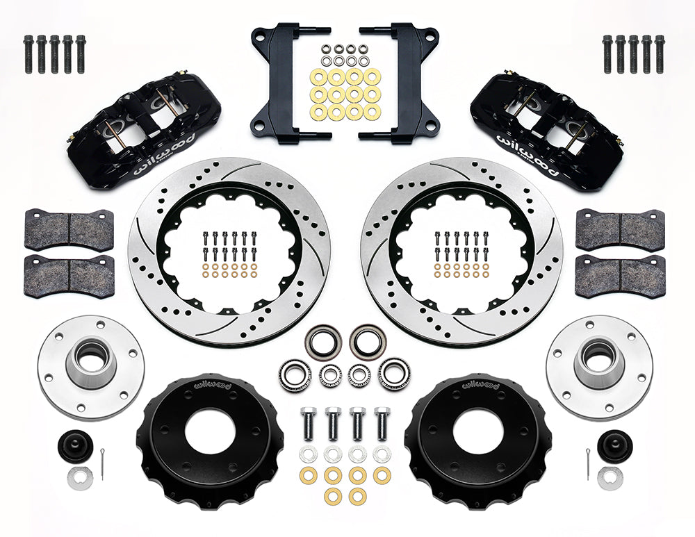 Wilwood - Kit de freno delantero grande AERO6 para Chevy/GMC C10 1963-1986 (buje de 6 x 5,50 y rotor de 2 piezas) para ejes CPP/Ridetech - Rotores de 14 pulgadas
