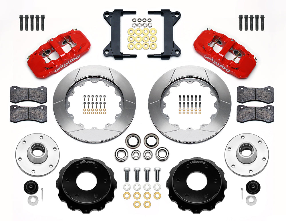Wilwood - Kit de freno delantero grande AERO6 para Chevy/GMC C10 1963-1986 (buje de 6 x 5,50 y rotor de 2 piezas) para ejes CPP/Ridetech - Rotores de 14 pulgadas