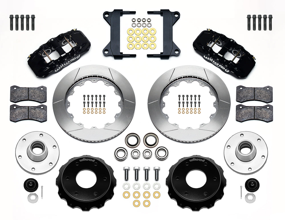 Wilwood - Kit de freno delantero grande AERO6 para Chevy/GMC C10 1963-1986 (buje de 6 x 5,50 y rotor de 2 piezas) para ejes CPP/Ridetech - Rotores de 14 pulgadas