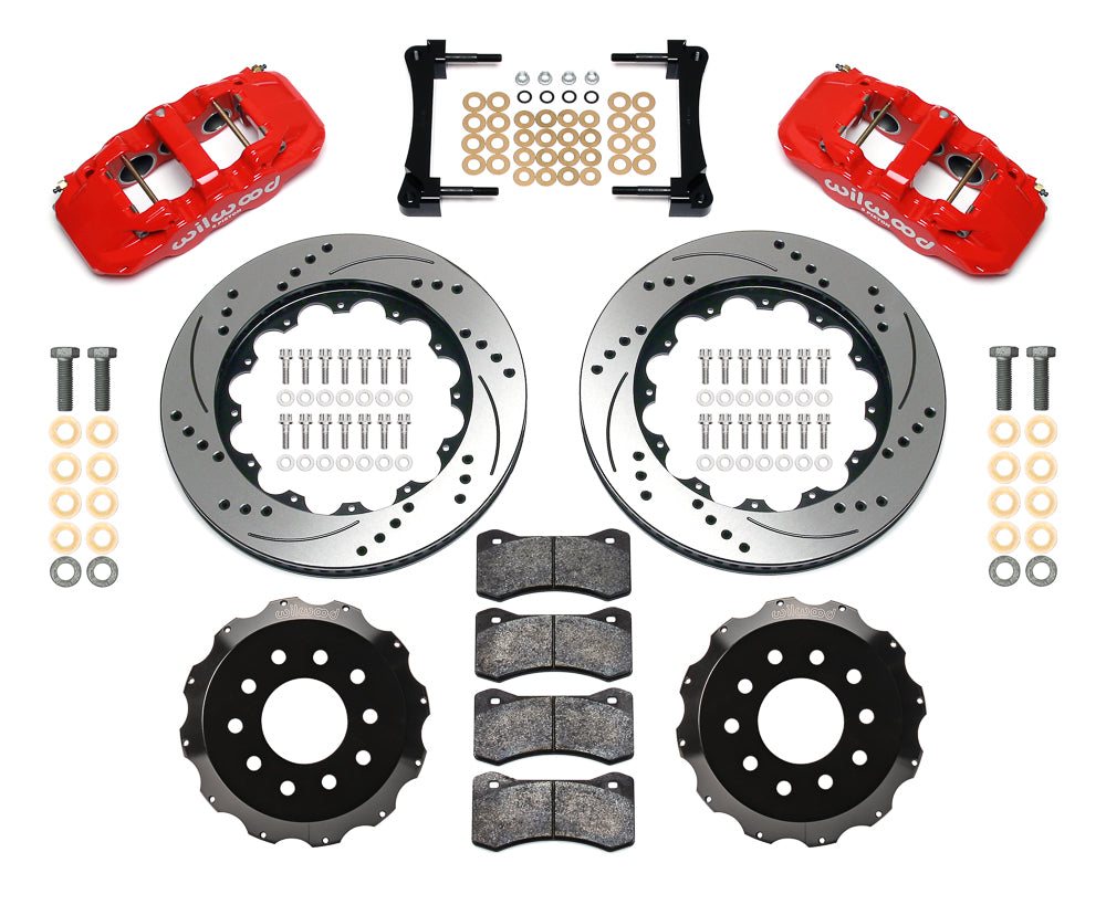 Wilwood - Kit de frenos delanteros grandes AERO6 para ejes DSE Chevy/GMC C10 1973-1986 - Rotores de 14,25 pulgadas