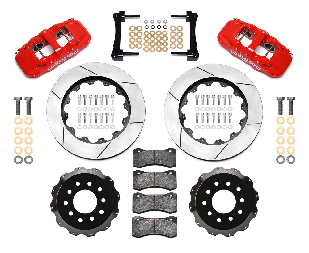 Wilwood - Kit de frenos delanteros grandes AERO6 para ejes DSE Chevy/GMC C10 1973-1986 - Rotores de 14,25 pulgadas