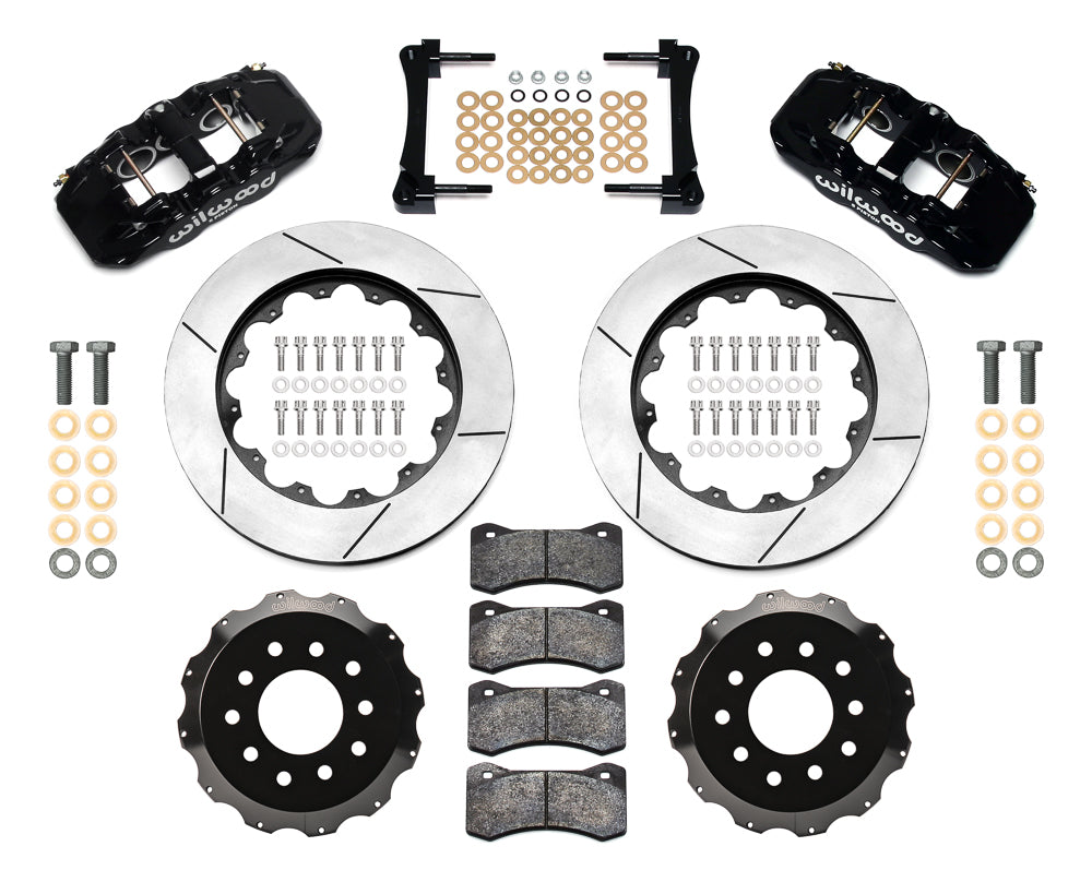 Wilwood - Kit de frenos delanteros grandes AERO6 para ejes DSE Chevy/GMC C10 1973-1986 - Rotores de 14,25 pulgadas