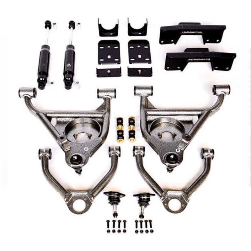 1999-2006 (2007 Classic) GM 2WD 4/6 LOWERING KIT W/ BOLT ON C-NOTCH