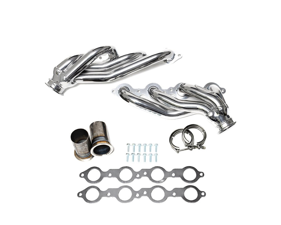 THY-309-1-C / Universal LS Motor Swap Short Tube Headers 4.8L-6.2L (Rear Swept Exit)