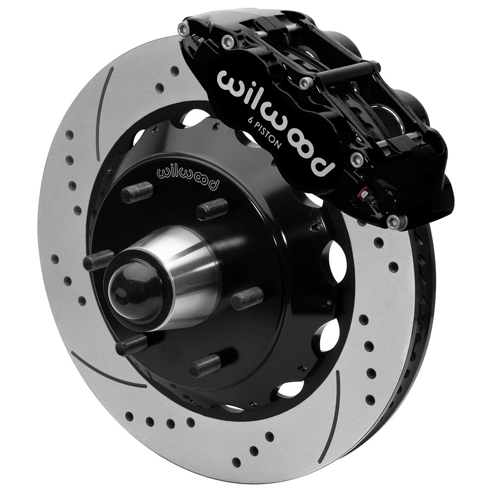 Wilwood - Kit de frenos delanteros grandes Chevy/GMC C10 1963-1986, forjados, angostos, Superlite 6R (buje de 6 x 5,50 y rotor de 2 piezas) para ejes CPP/Ridetech, rotores de 14 pulgadas