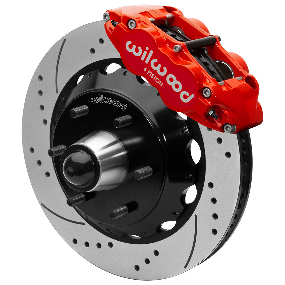 Wilwood - Kit de frenos delanteros grandes Chevy/GMC C10 1963-1986, forjados, angostos, Superlite 6R (buje de 6 x 5,50 y rotor de 2 piezas) para ejes CPP/Ridetech, rotores de 14 pulgadas