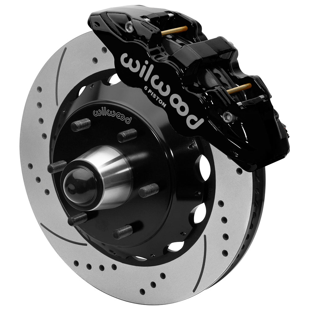 Wilwood - Kit de freno delantero grande AERO6 para Chevy/GMC C10 1963-1986 (buje de 6 x 5,50 y rotor de 2 piezas) para ejes CPP/Ridetech - Rotores de 14 pulgadas