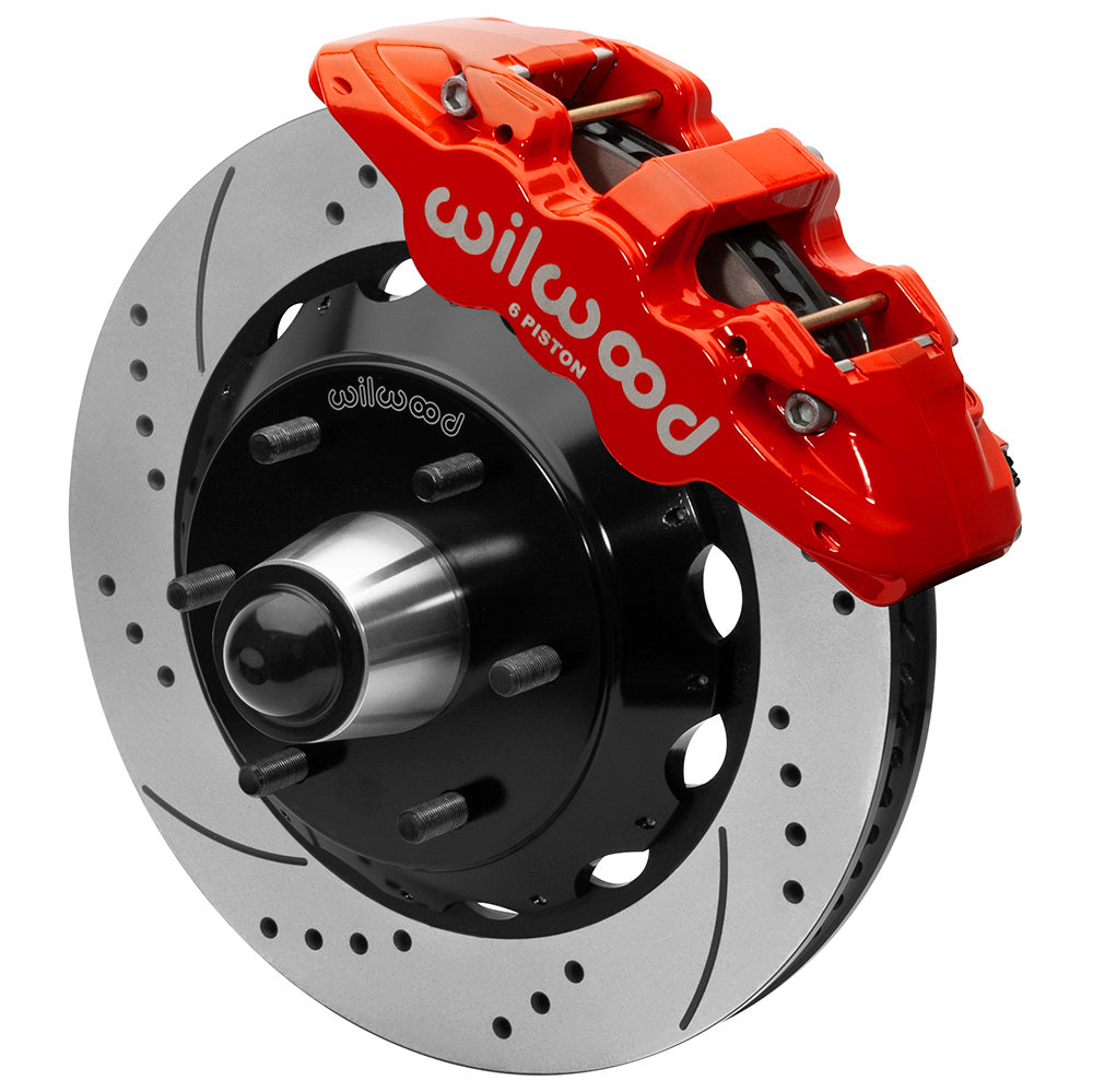 Wilwood - Kit de freno delantero grande AERO6 para Chevy/GMC C10 1963-1986 (buje de 6 x 5,50 y rotor de 2 piezas) para ejes CPP/Ridetech - Rotores de 14 pulgadas