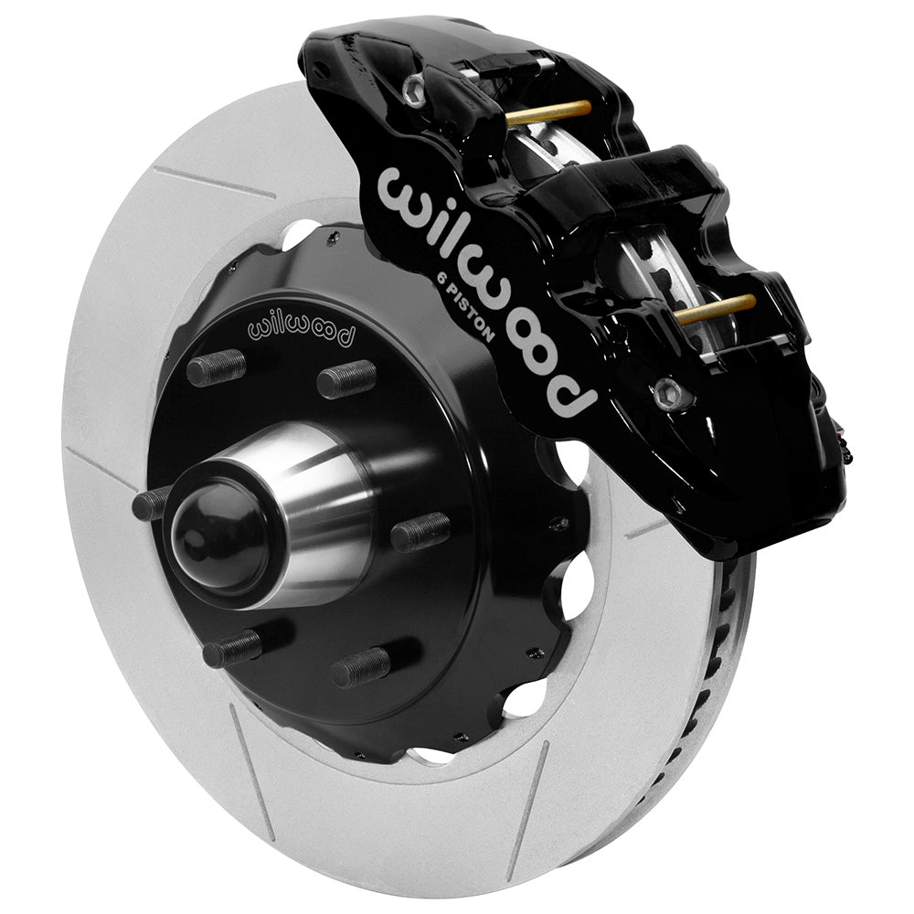 Wilwood - Kit de freno delantero grande AERO6 para Chevy/GMC C10 1963-1986 (buje de 6 x 5,50 y rotor de 2 piezas) para ejes CPP/Ridetech - Rotores de 14 pulgadas