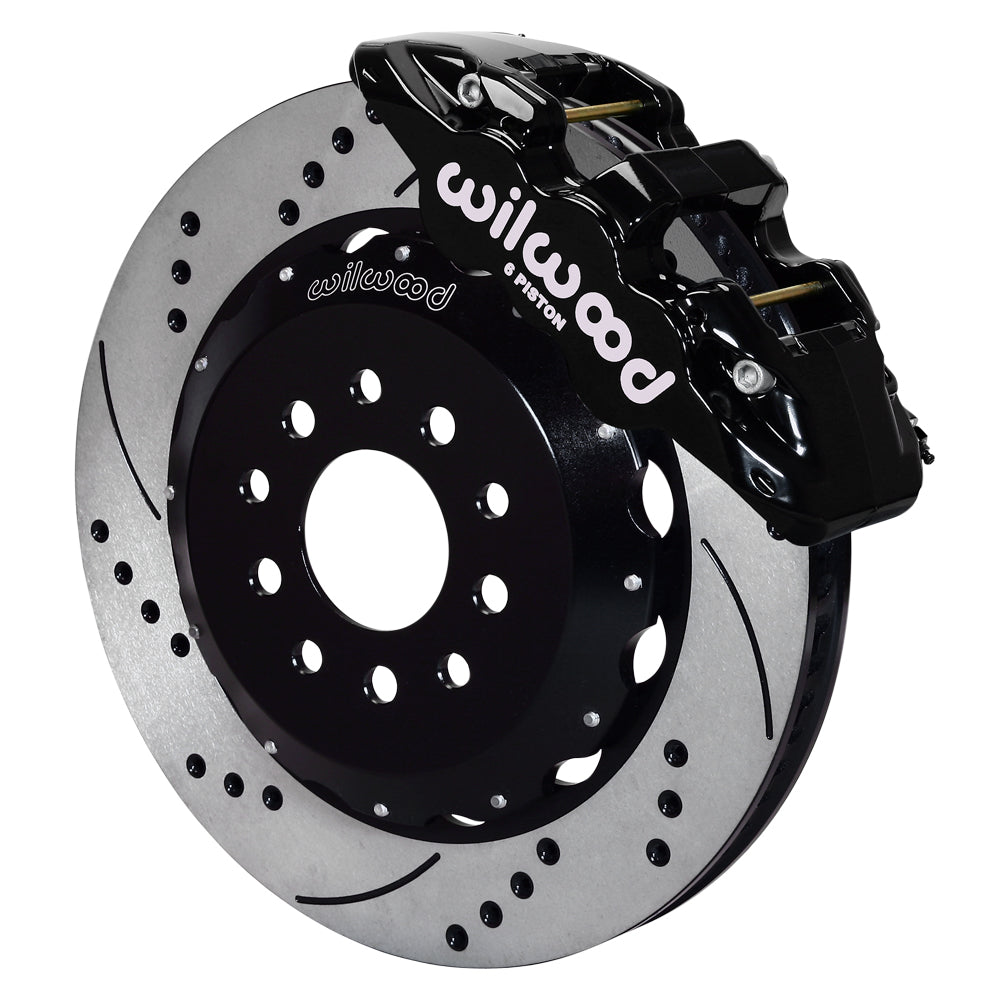 Wilwood - Kit de frenos delanteros grandes AERO6 para ejes DSE Chevy/GMC C10 1973-1986 - Rotores de 14,25 pulgadas