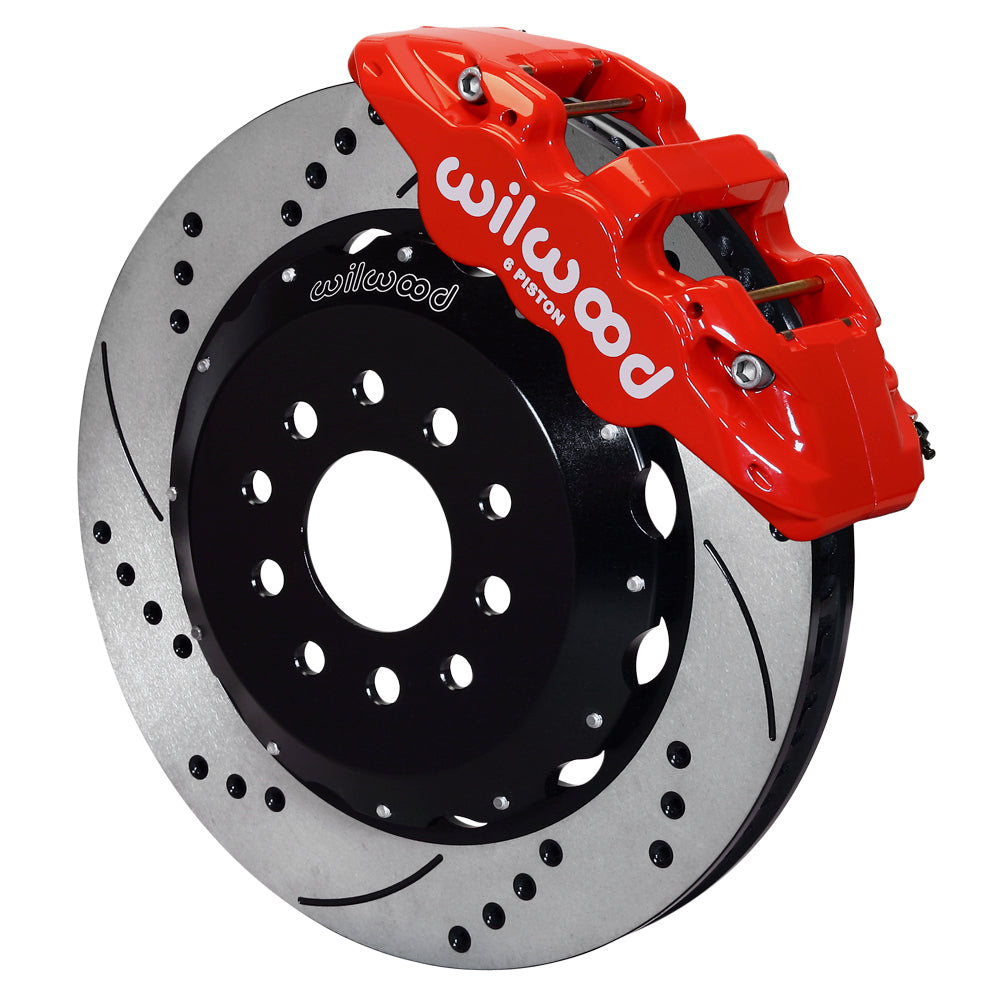 Wilwood - Kit de frenos delanteros grandes AERO6 para ejes DSE Chevy/GMC C10 1973-1986 - Rotores de 14,25 pulgadas