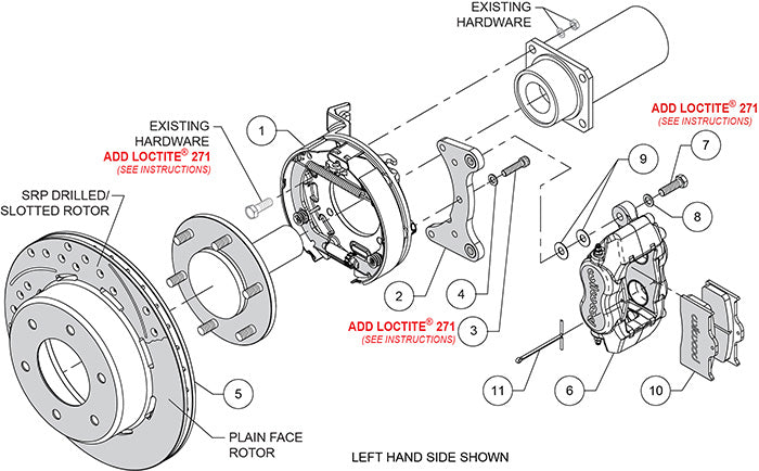 Wilwood - Kit de freno trasero grande para Chevy/GMC C10 1963-1986, Dynlite forjado (rotor de 6 x 5,50), rotores de 12,19 pulgadas