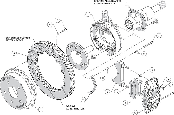 Wilwood - Kit de freno trasero grande AERO4 para Chevy/GMC C10 1963-1986 - Rotores de 14 pulgadas