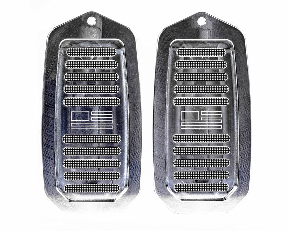 Chrome vent pair
