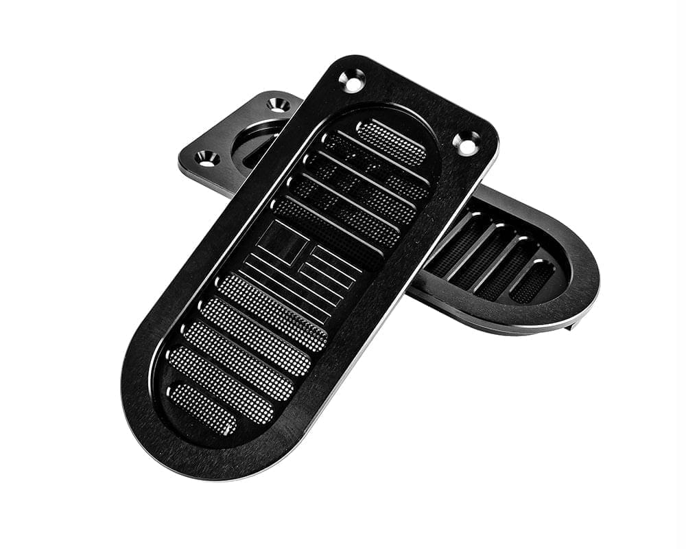 旗が刻まれたビレットドアジャムベント、Impala / Caprice 1972-76、Nova 1973-74