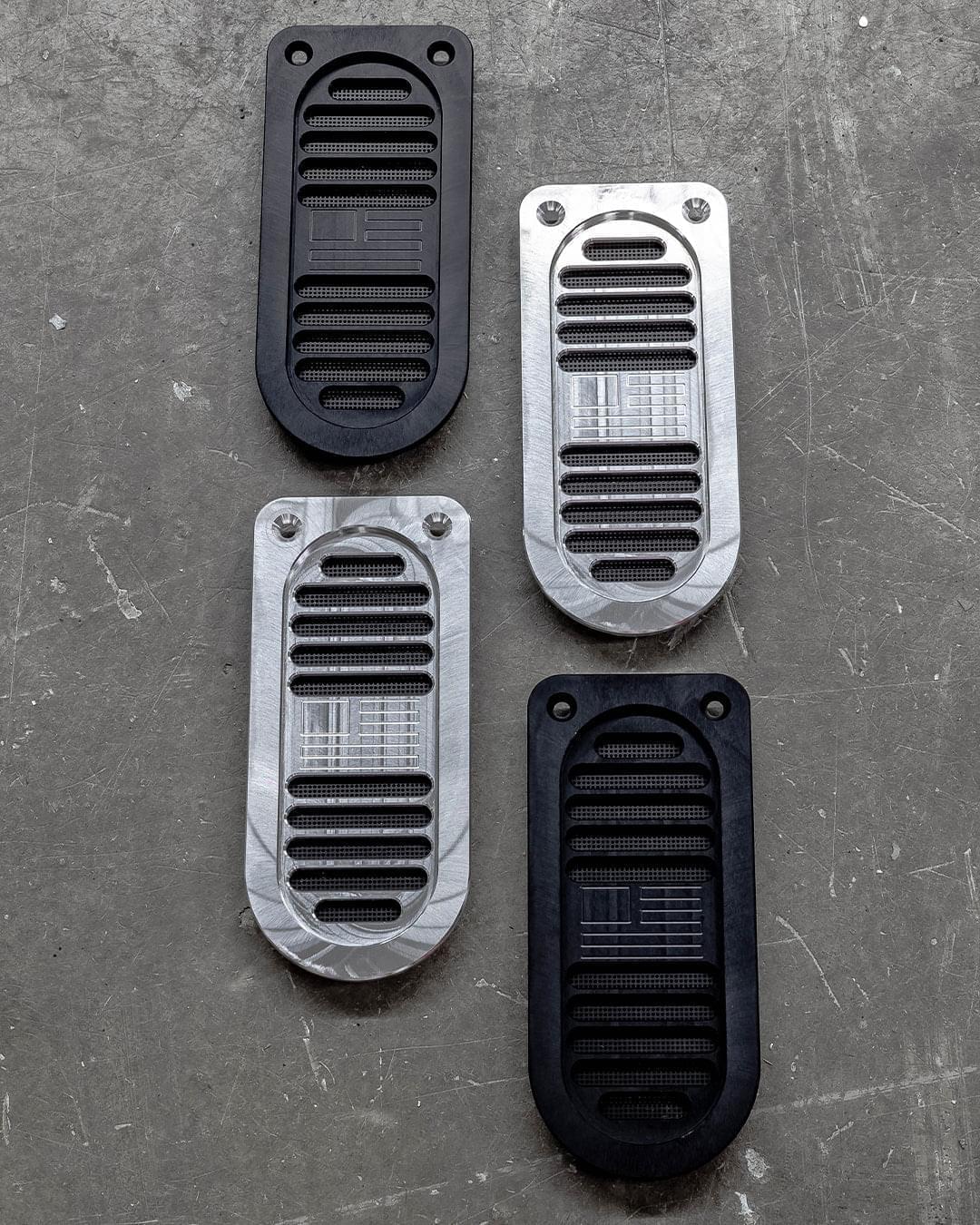 旗が刻まれたビレットドアジャムベント、Impala / Caprice 1972-76、Nova 1973-74