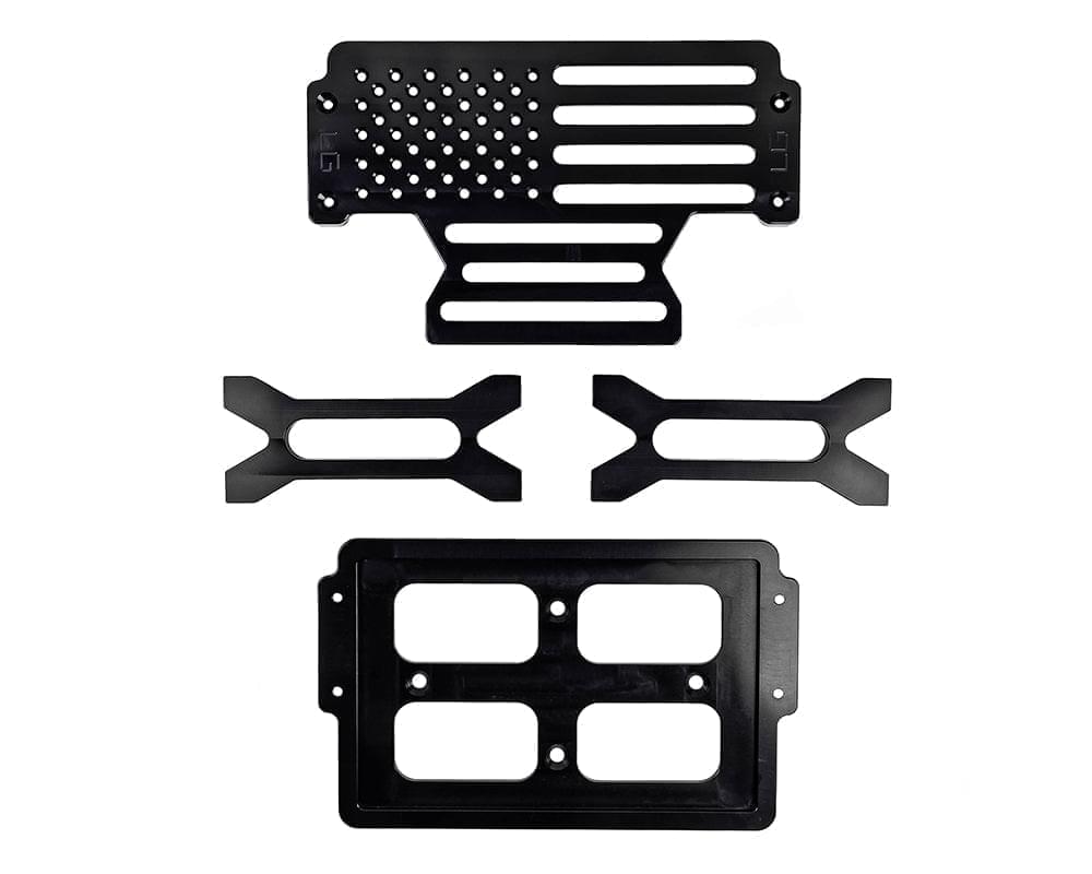 Soporte de batería Billet Interstate MT-24F, parte superior con bandera