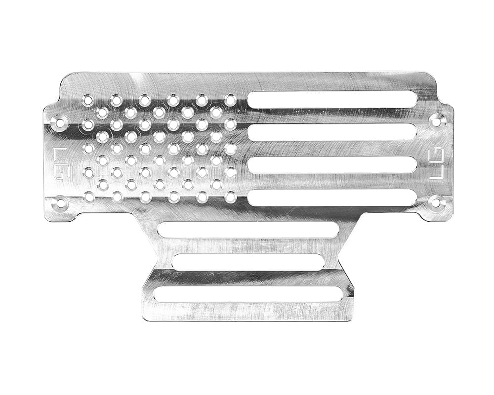 Soporte de batería Billet Interstate MT-24F, parte superior con bandera