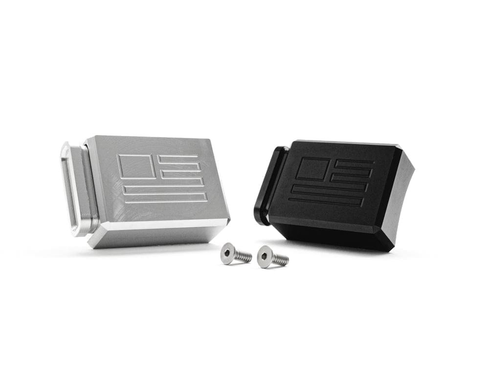 Chevy GMC OBS Billet Glove Box Button Black and Silver