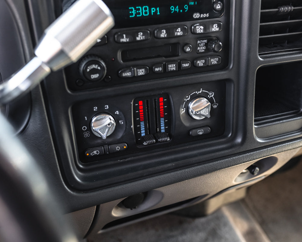 Chevy | GMC NBS 2003-2006 Billet Dual Zone Climate Control Knobs, For Manual Slider Control