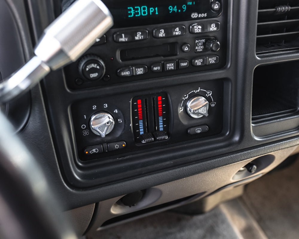Chevy | GMC NBS 2003-2006 Billet Dual Zone Climate Control Knobs, For Manual Slider Control