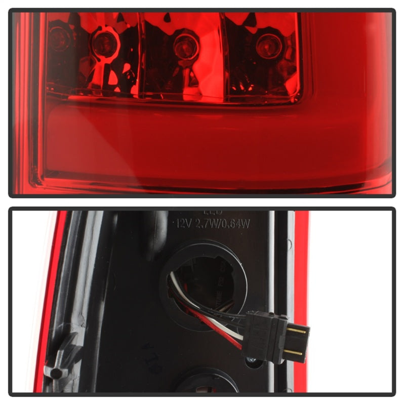Spyder Xtune 99-02 Chevy Silverado 1500 | 99-06 GMC Sierra 1500 Version 3 LED Tail Lights - Red Clear (Does Not Fit Stepside)