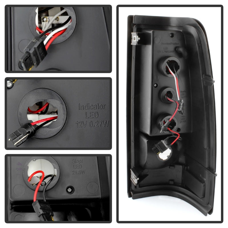 Spyder Xtune Chevy/GMC Silverado/Sierra 1500 03-06 LED Tail Lights Black (Does Not Fit Stepside)