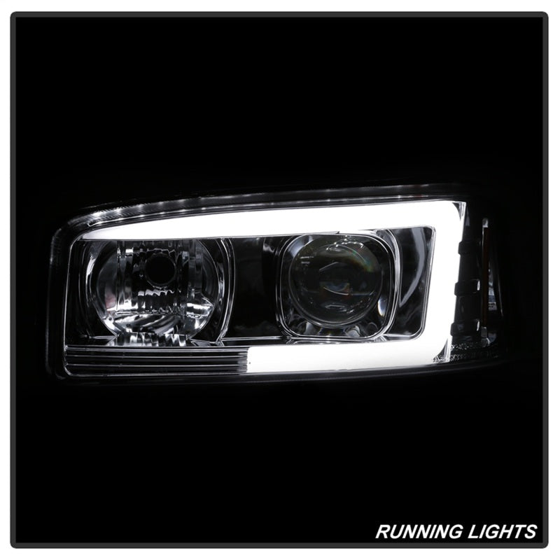 Spyder 99-06 GMC Sierra 1500/2500/3500 V2 Projector Headlights - DRL - Chrome