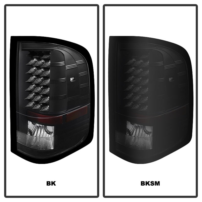Spyder Xtune 07-13 Chevy Silverado LED Tail Light - Black Smoke