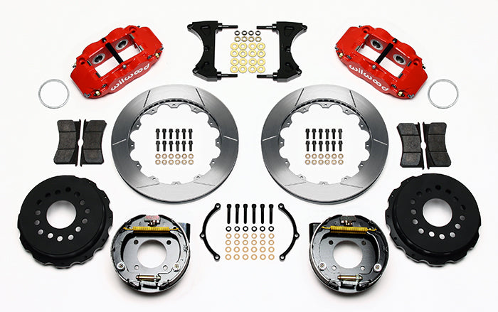 Wilwood - 10/12 Bolt - 2.81 Offset - Forged Narrow Superlite 4R Big Brake Rear Parking Brake Kit - 12.88 Inch - Front Caliper Mounting