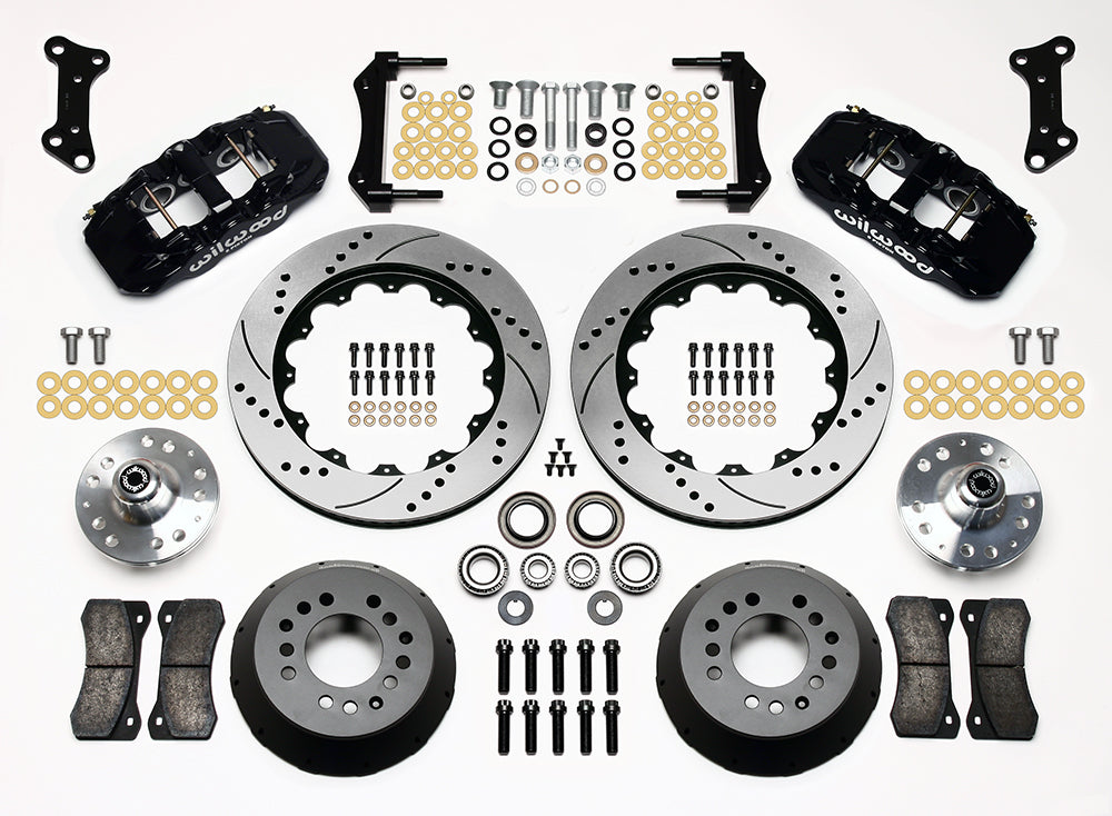 Wilwood - 64–72 GM A-Body | 67–69 GM F-Body | 64–82 Corvette | With Ridetech Spindles - AERO6 Big Brake Front Brake Kit - 14 Inch