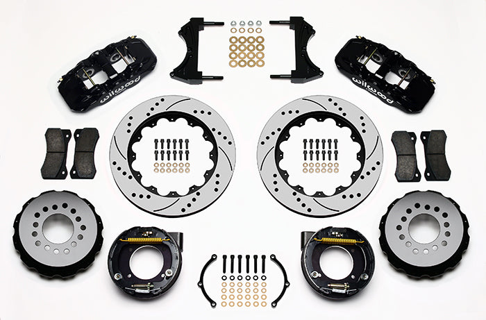 Wilwood - Kit de freno trasero grande AERO4 para Chevy/GMC C10 1963-1986 - Rotores de 14 pulgadas