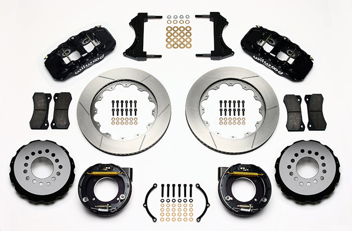Wilwood - Kit de freno trasero grande AERO4 para Chevy/GMC C10 1963-1986 - Rotores de 14 pulgadas