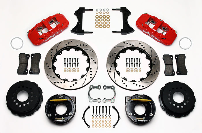 Wilwood - 10/12 Bolt - 2.81 Offset - AERO4 Big Brake Rear Parking Brake Kit - 14 Inch - Rear Caliper Mounting