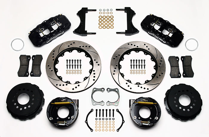 Wilwood - 10/12 Bolt - 2.81 Offset - AERO4 Big Brake Rear Parking Brake Kit - 14 Inch - Rear Caliper Mounting