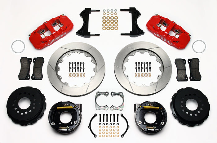 Wilwood - 10/12 Bolt - 2.81 Offset - AERO4 Big Brake Rear Parking Brake Kit - 14 Inch - Rear Caliper Mounting
