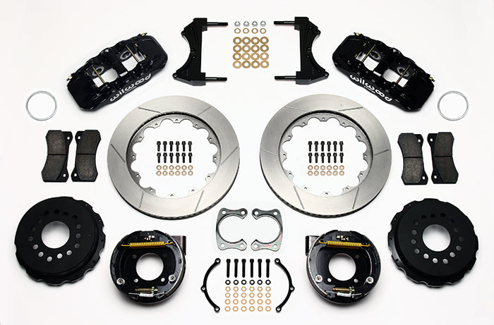 Wilwood - 10/12 Bolt - 2.81 Offset - AERO4 Big Brake Rear Parking Brake Kit - 14 Inch - Rear Caliper Mounting