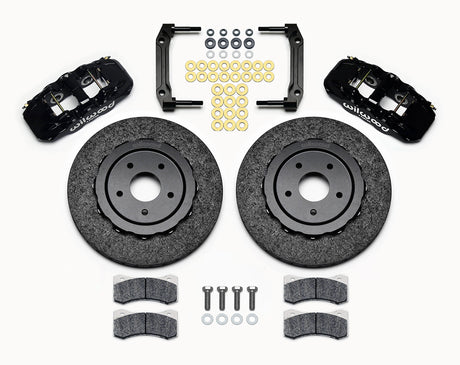 Wilwood - 1964–1981 A/F/X-Body, 1963–1982 Corvette, 1964–1970 Mustang | Ridetech, Art Morrison, Detroit Speed - AERO6 WCCB Carbon-Ceramic Big Brake Front Brake Kit - 14 inch