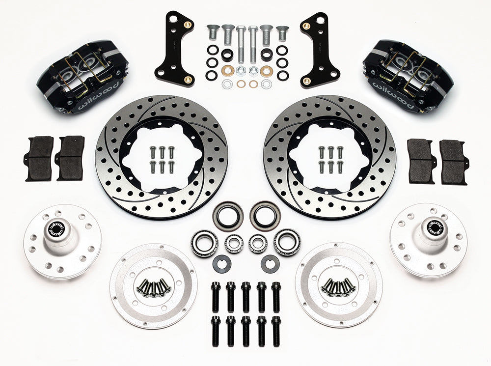 Wilwood - 64–72 GM A-Body | 67–69 GM F-Body | 64–82 Corvette | With Ridetech Spindles - Dynapro Dust-Boot Pro Series Front Brake Kit - 11 Inch