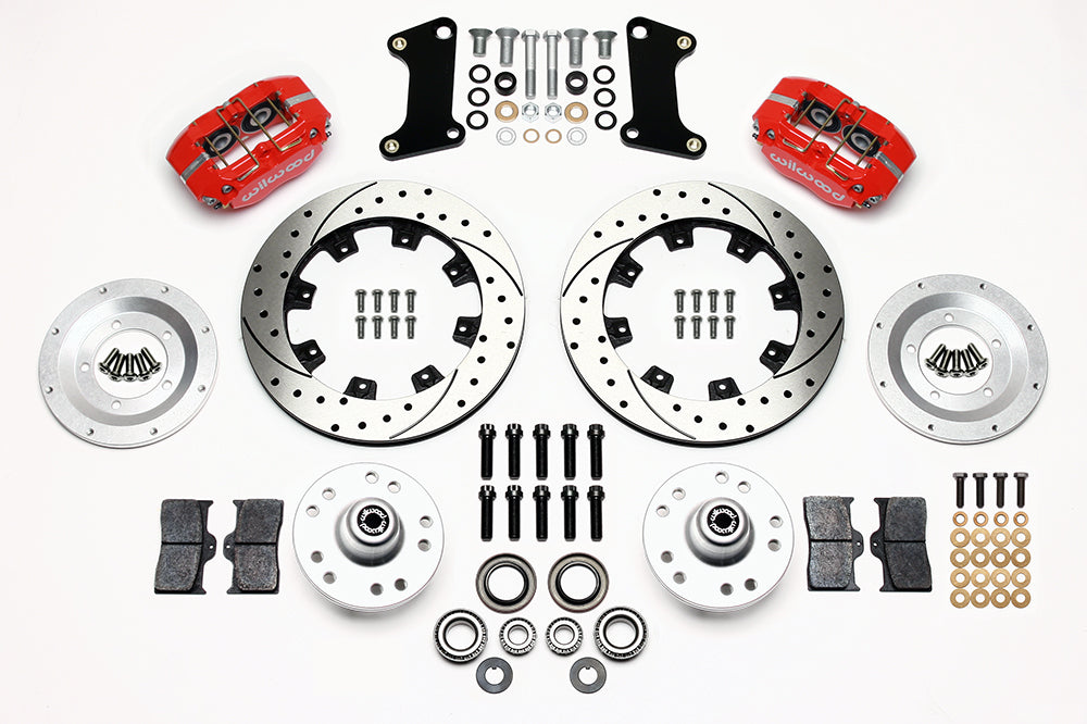 Wilwood - 64–72 GM A-Body | 67–69 GM F-Body | 64–82 Corvette | With Ridetech Spindles - Dynapro Dust-Boot Big Brake Front Brake Kit (Hub) - 12.19 Inch