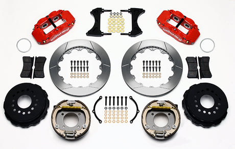 Wilwood - 10/12 Bolt - 2.75 Offset - Forged Narrow Superlite 4R Big Brake Rear Parking Brake Kit - 12.88 Inch - Staggered Caliper Mounting
