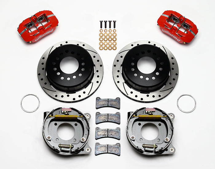 Wilwood - 10/12 Bolt - 2.75 - 2.81 Offset - Forged Dynapro Low-Profile Rear Parking Brake Kit - 11 Inch - Staggered Caliper Mounting