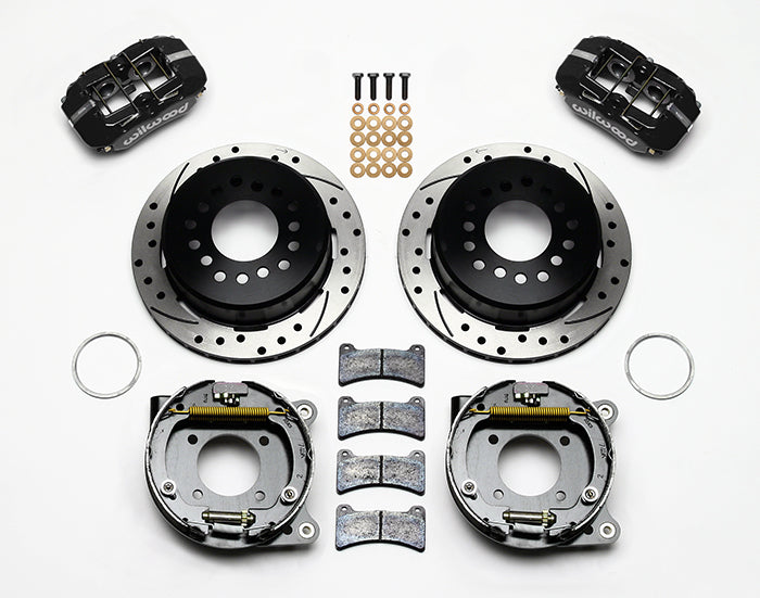 Wilwood - 10/12 Bolt - 2.75 - 2.81 Offset - Forged Dynapro Low-Profile Rear Parking Brake Kit - 11 Inch - Staggered Caliper Mounting