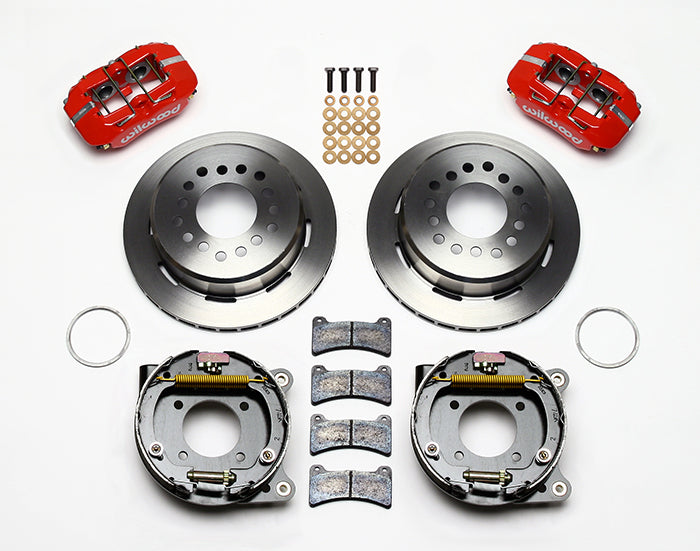 Wilwood - 10/12 Bolt - 2.75 - 2.81 Offset - Forged Dynapro Low-Profile Rear Parking Brake Kit - 11 Inch - Staggered Caliper Mounting