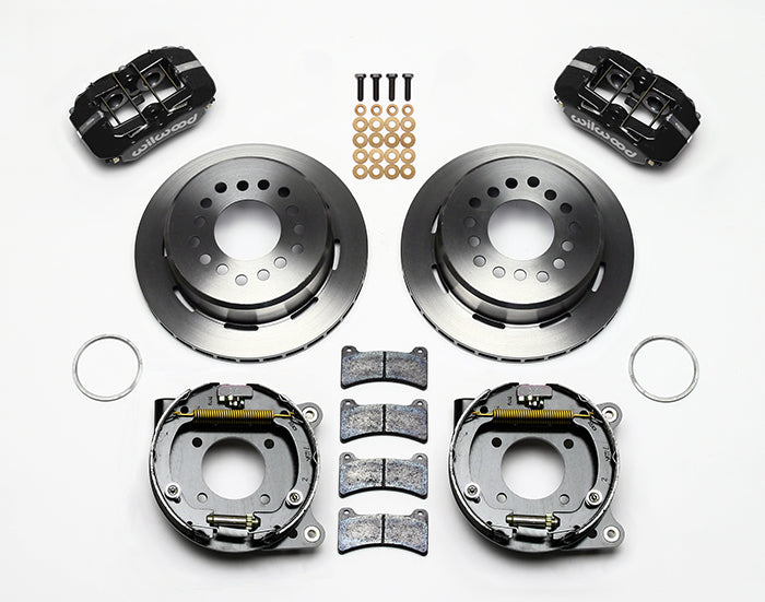 Wilwood - 10/12 Bolt - 2.75 - 2.81 Offset - Forged Dynapro Low-Profile Rear Parking Brake Kit - 11 Inch - Staggered Caliper Mounting