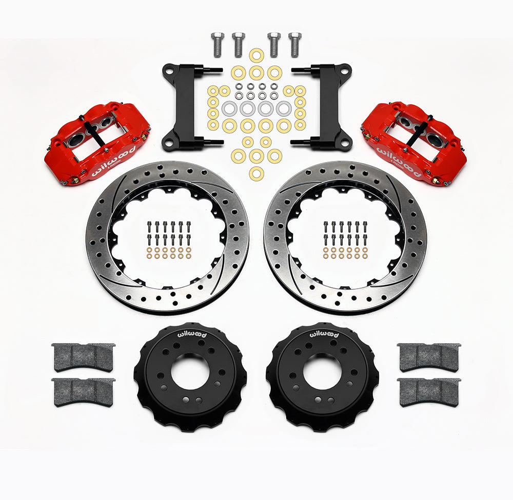 Wilwood - Kit de frenos delanteros grandes Chevy/GMC C10 1963-1986, discos forjados Superlite 6R estrechos de 14 pulgadas