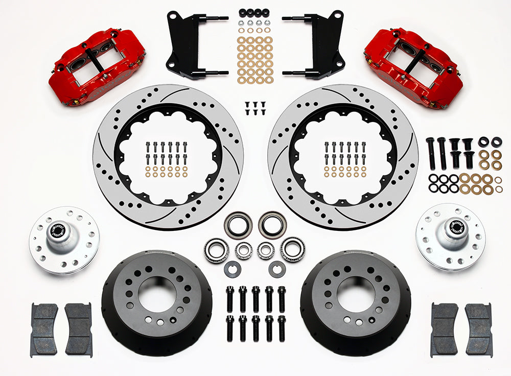 Wilwood - 64–72 GM A-Body | 67–69 GM F-Body | 64–82 Corvette | With Ridetech Spindles -  Forged Narrow Superlite 6R Dust-Seal Big Brake Front Brake Kit (Hub) - 14 Inch