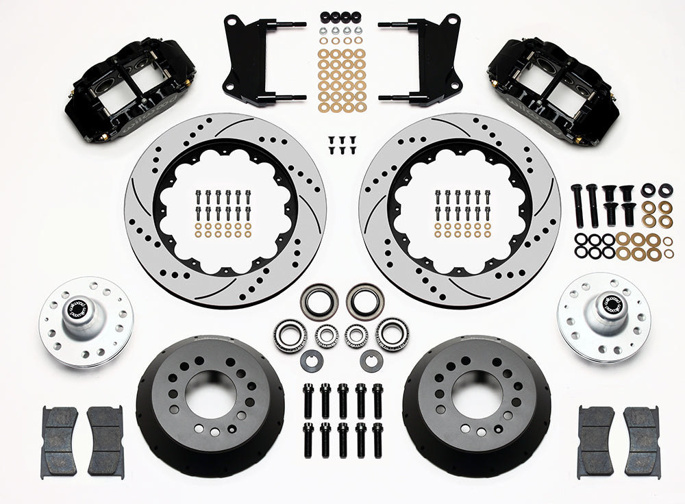 Wilwood - 64–72 GM A-Body | 67–69 GM F-Body | 64–82 Corvette | With Ridetech Spindles -  Forged Narrow Superlite 6R Dust-Seal Big Brake Front Brake Kit (Hub) - 14 Inch