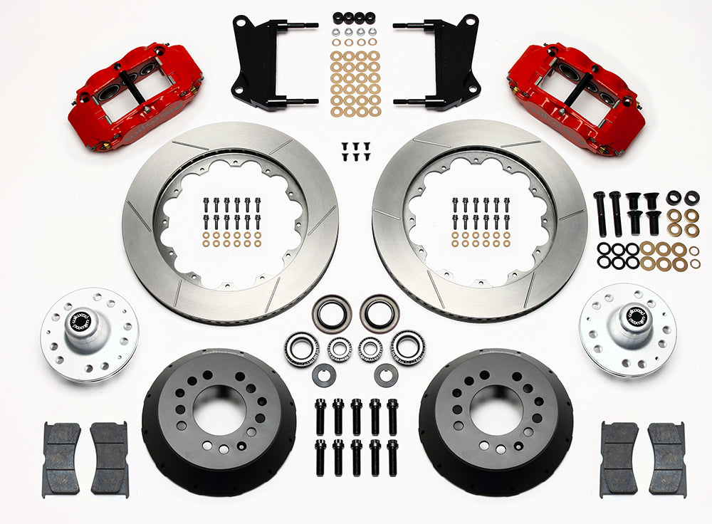 Wilwood - 64–72 GM A-Body | 67–69 GM F-Body | 64–82 Corvette | With Ridetech Spindles -  Forged Narrow Superlite 6R Dust-Seal Big Brake Front Brake Kit (Hub) - 14 Inch